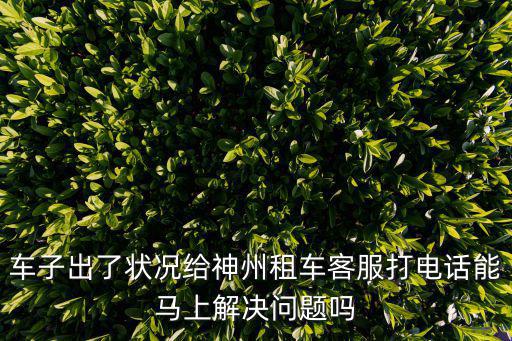 車子出了狀況給神州租車客服打電話能馬上解決問題嗎
