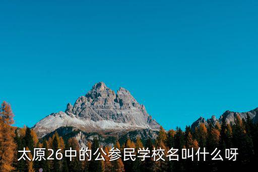 公參民學校是什么意思，太原26中的公參民學校名叫什么呀