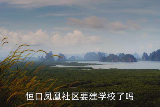 恒口鳳凰社區(qū)要建學(xué)校了嗎