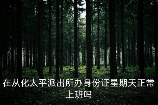 在從化太平派出所辦身份證星期天正常上班嗎