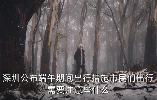 深圳公布端午期間出行措施市民們出行需要注意些什么
