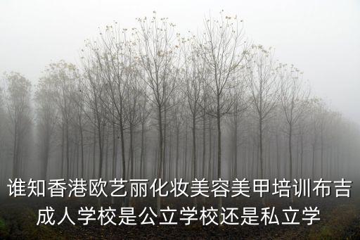 誰知香港歐藝麗化妝美容美甲培訓布吉成人學校是公立學校還是私立學