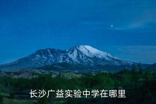 長沙廣益實驗中學在哪里