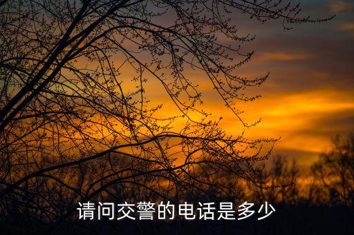 請問交警的電話是多少