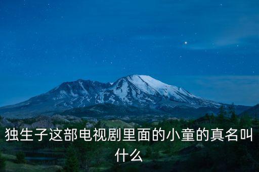 獨生子這部電視劇里面的小童的真名叫什么