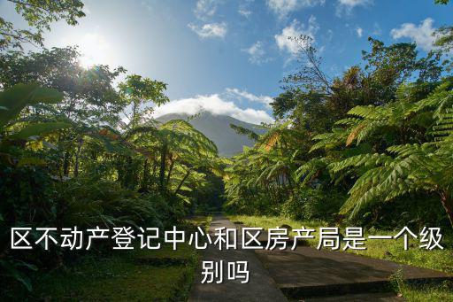 區不動產登記中心和區房產局是一個級別嗎