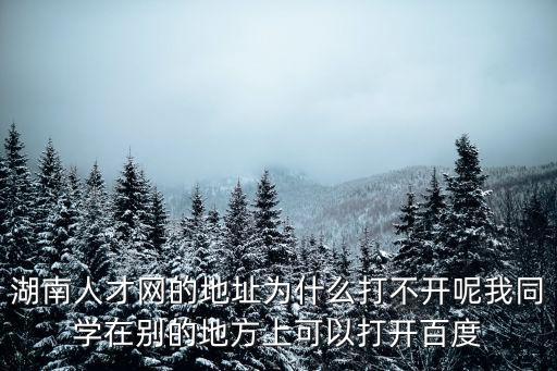 湖南人才網，湖南的人才招聘網有哪些