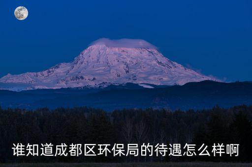誰知道成都區環保局的待遇怎么樣啊