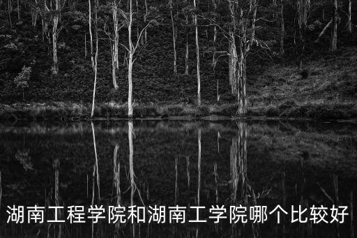 湖南工程學院和湖南工學院哪個比較好