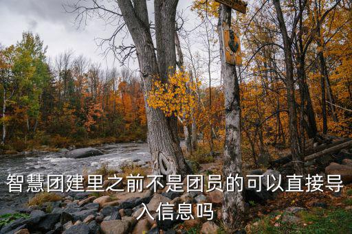 智慧團建里之前不是團員的可以直接導入信息嗎