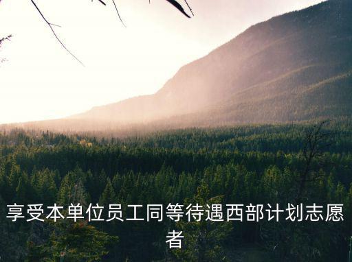 西部計劃志愿者官網，享受本單位員工同等待遇西部計劃志愿者