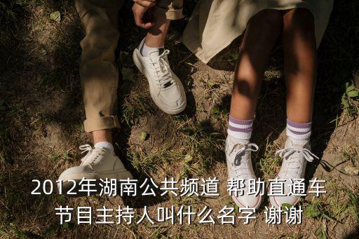 2012年湖南公共頻道 幫助直通車節(jié)目主持人叫什么名字 謝謝