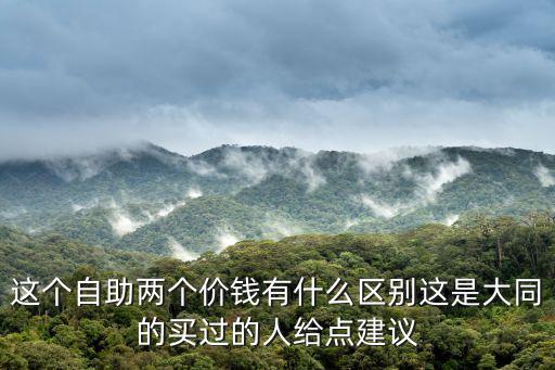 這個(gè)自助兩個(gè)價(jià)錢有什么區(qū)別這是大同的買過(guò)的人給點(diǎn)建議