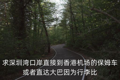 求深圳灣口岸直接到香港機場的保姆車或者直達大巴因為行李比
