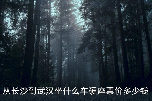從長沙到武漢坐什么車硬座票價(jià)多少錢