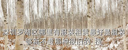 深圳羅湖區哪里有服裝租賃最好是服裝夠新不要那種很舊的  搜