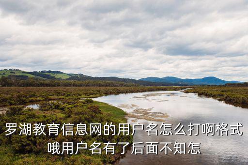 羅湖教育信息網(wǎng)的用戶名怎么打啊格式哦用戶名有了后面不知怎