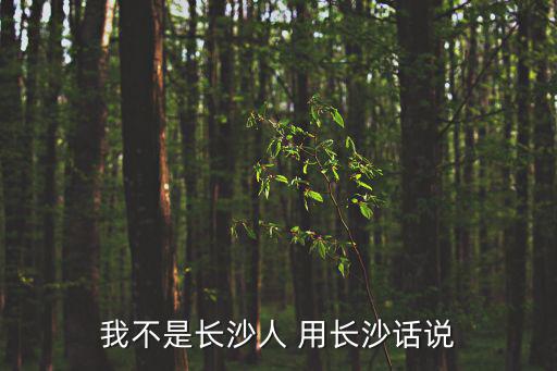 我不是長沙人 用長沙話說