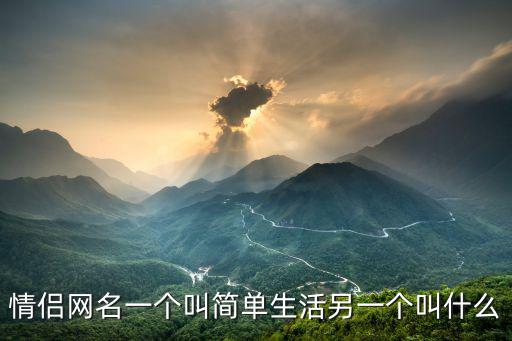 情侶網名一個叫簡單生活另一個叫什么