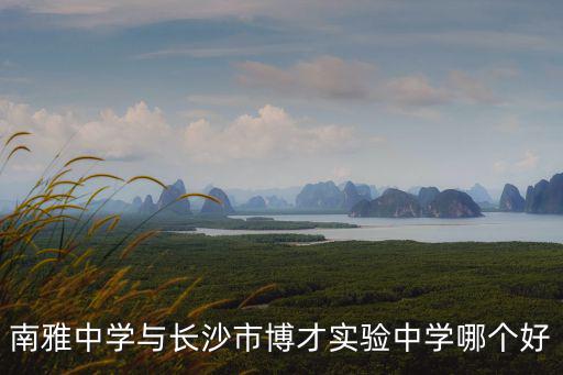 湖南南雅中學，長沙市一中和南雅中學哪個好