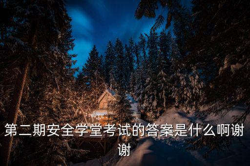 第二期安全學堂考試的答案是什么啊謝謝