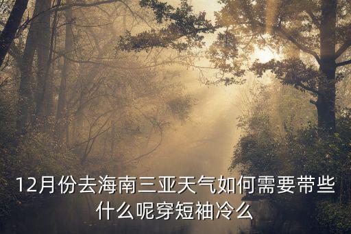 12月份去海南三亞天氣如何需要帶些什么呢穿短袖冷么