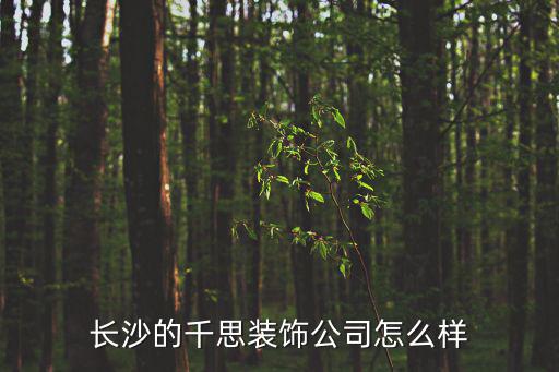 長沙的千思裝飾公司怎么樣