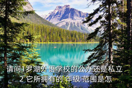 請問1羅湖外語學校的公辦還是私立 2 它所擁有的 年級 范圍是怎