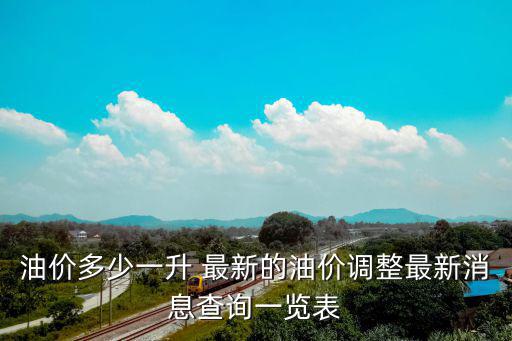 油價多少一升 最新的油價調整最新消息查詢一覽表