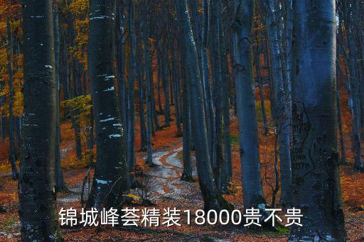 錦城峰薈精裝18000貴不貴