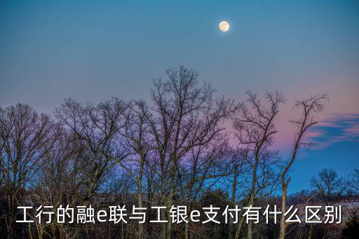 工行的融e聯與工銀e支付有什么區別