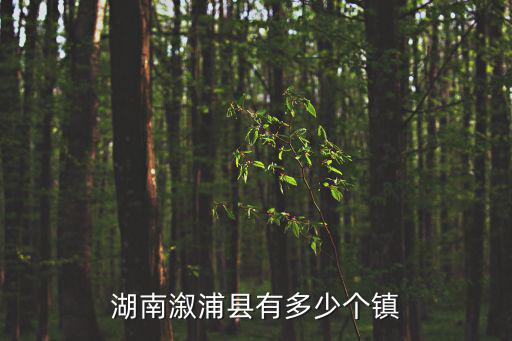 湖南省溆浦縣，湖南溆浦縣有多少個鎮(zhèn)