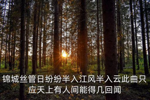 錦城絲管，錦城絲管日紛紛的下一句是什么