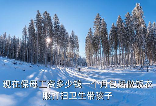 保姆價位，現在保母工資多少錢一個月包括做飯衣服打掃衛生帶孩子
