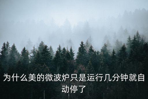 為什么美的微波爐只是運(yùn)行幾分鐘就自動(dòng)停了