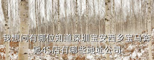 深圳奔馳4s店，我想問有哪位知道深圳寶安西鄉(xiāng)寶馬奔馳4S店有哪些地址公司