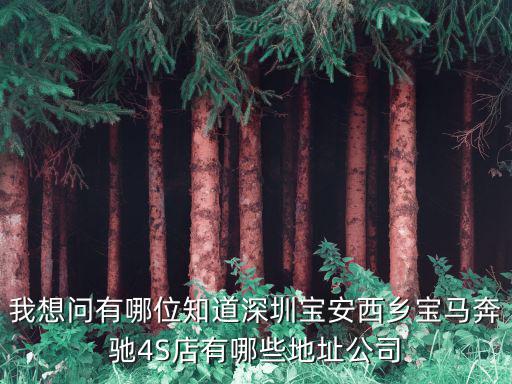 我想問有哪位知道深圳寶安西鄉寶馬奔馳4S店有哪些地址公司