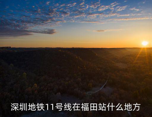 深圳地鐵11號線在福田站什么地方