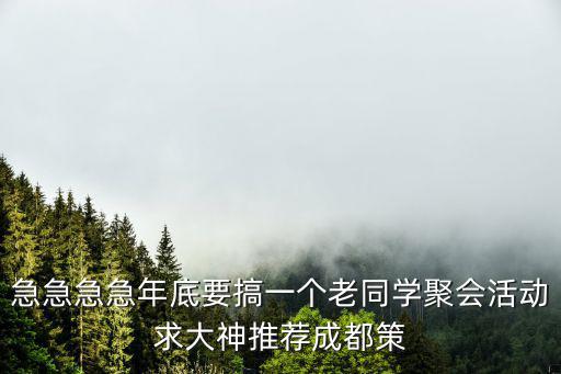 奎星樓街，急急急急年底要搞一個老同學聚會活動求大神推薦成都策