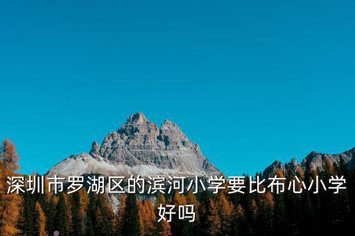 深圳市羅湖區(qū)的濱河小學(xué)要比布心小學(xué)好嗎