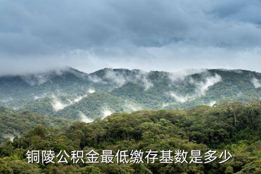 銅陵公積金最低繳存基數(shù)是多少