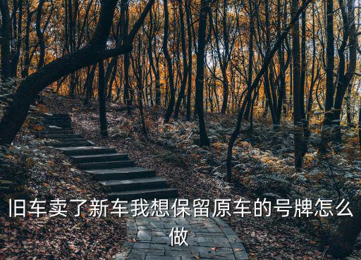 舊車賣了新車我想保留原車的號牌怎么做