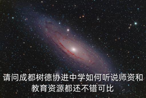 請問成都樹德協進中學如何聽說師資和教育資源都還不錯可比