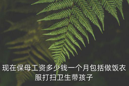 現(xiàn)在保母工資多少錢一個(gè)月包括做飯衣服打掃衛(wèi)生帶孩子