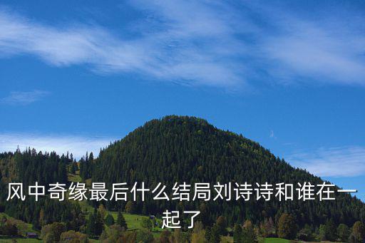 風中奇緣最后什么結局劉詩詩和誰在一起了