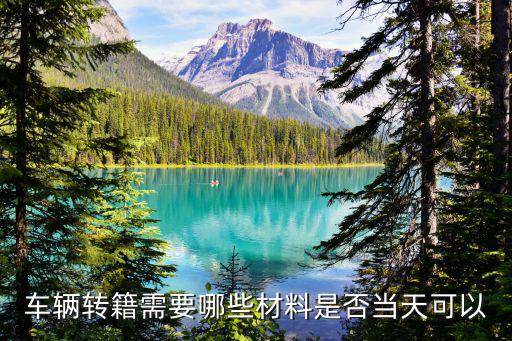 車輛轉籍需要哪些材料是否當天可以