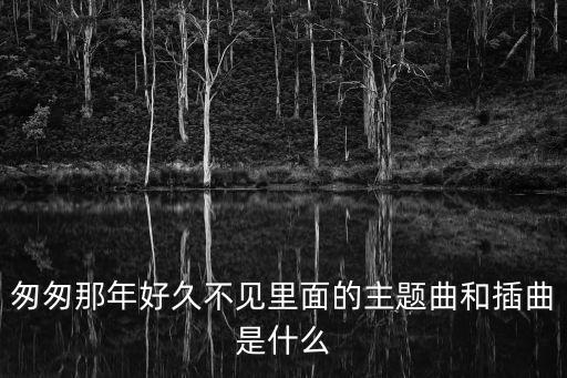 匆匆那年好久不見里面的主題曲和插曲是什么