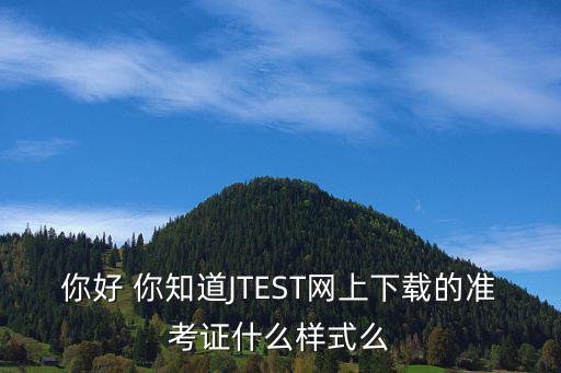 你好 你知道JTEST網上下載的準考證什么樣式么