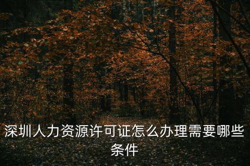 深圳市人力資源，如何查詢深圳市人力資源服務許可證