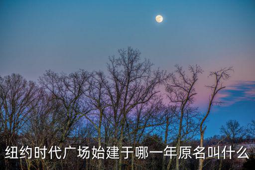 紐約時(shí)代廣場始建于哪一年原名叫什么